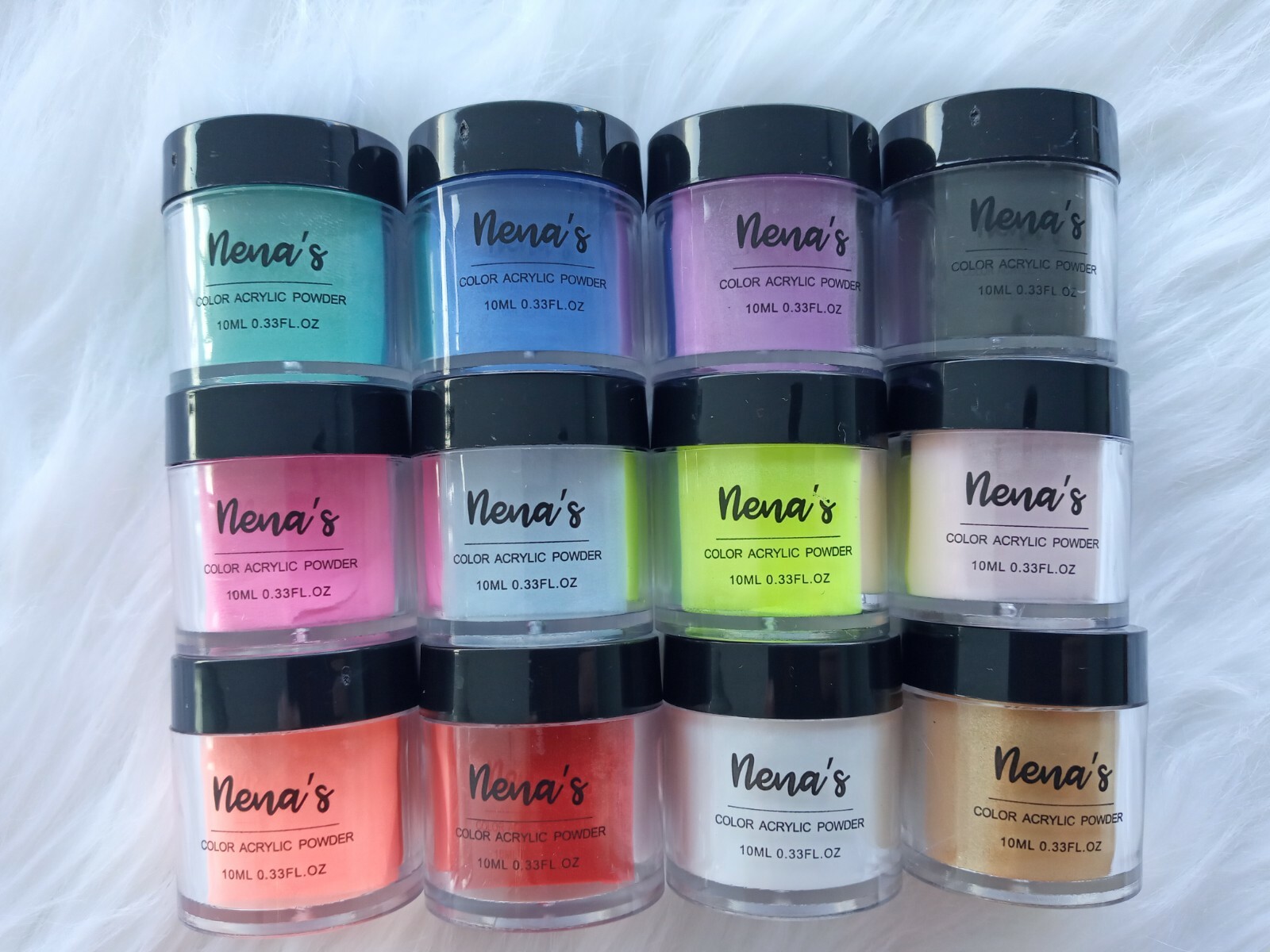 New, Nena’s Color, Glitter Acrylic Powder Collections – Pack of 12.”Pick”.