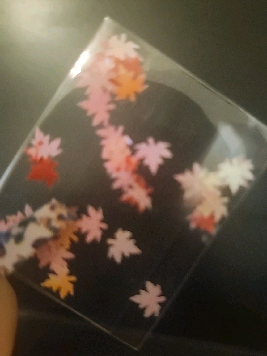 Autumn Maple Leaf Nail Art Sequins Glitter 3D Nail Flakes MultiColor .05Gr Ea Bg