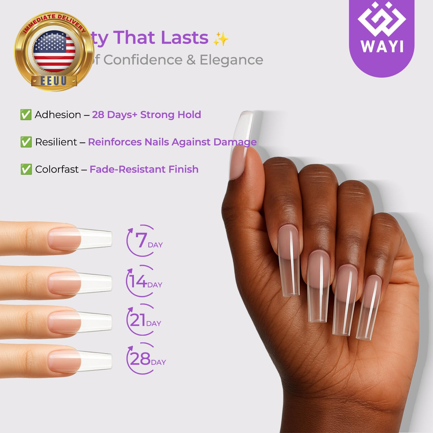 9Pcs Acrylic Nail Kit – 4Pcs Acrylic Powder (Pink, White, Clear, Nude) and Profe