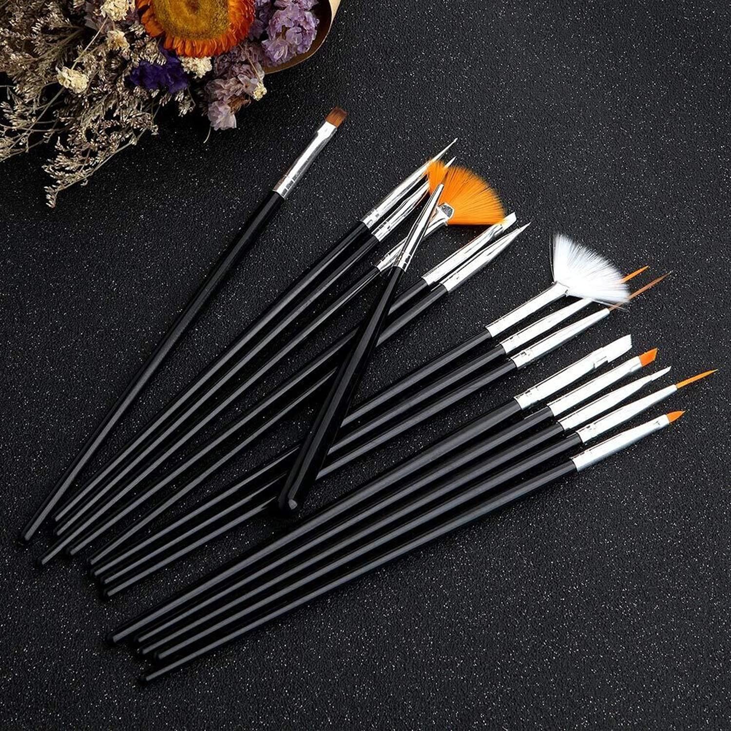 20pcs Nail Art Design Tools, 15pcs Painting Brushes Set with 5pcs Dotting Pen…