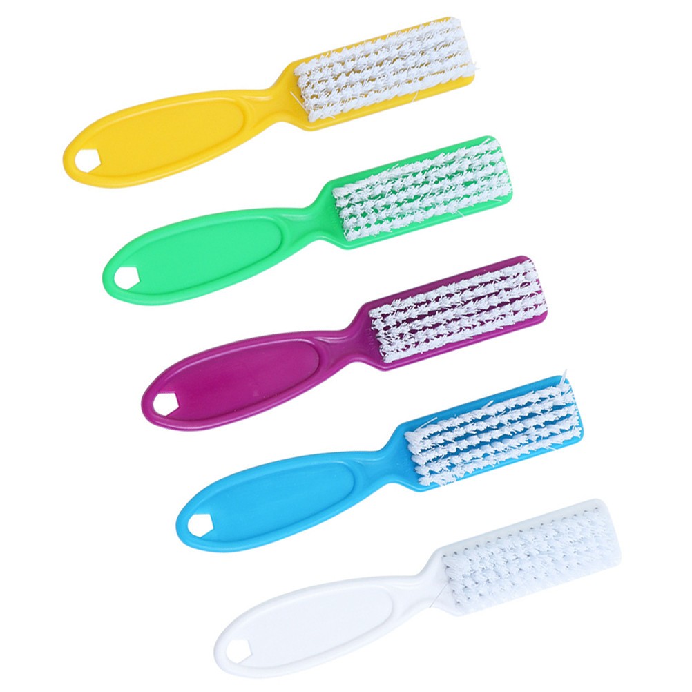 10pcs Nail Cleaning Brushes Set Long Handle Fingernail Brush for Nail Care