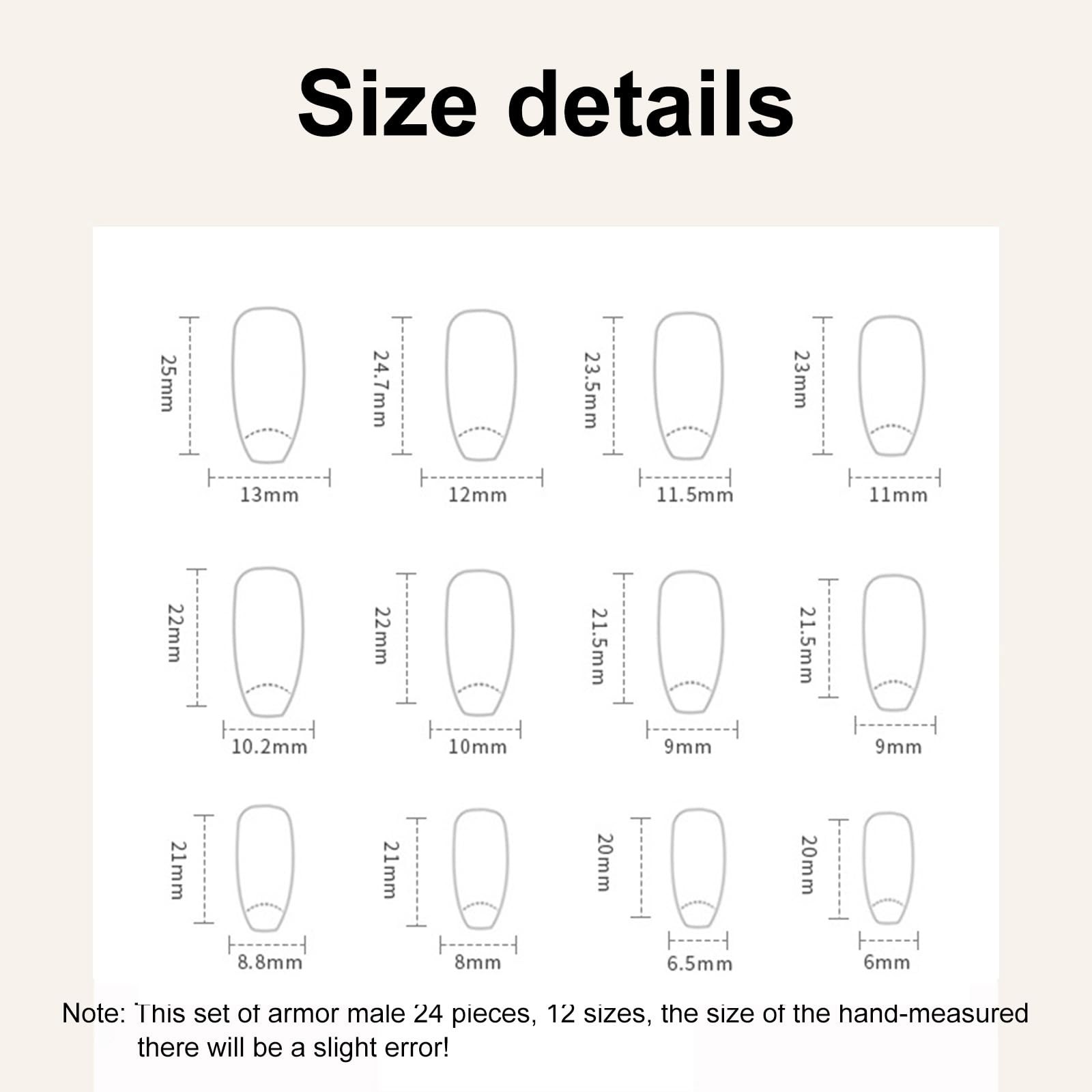Long Press On Nails, Medium Length French Nails, Square Multi-Color Ripple Fa…