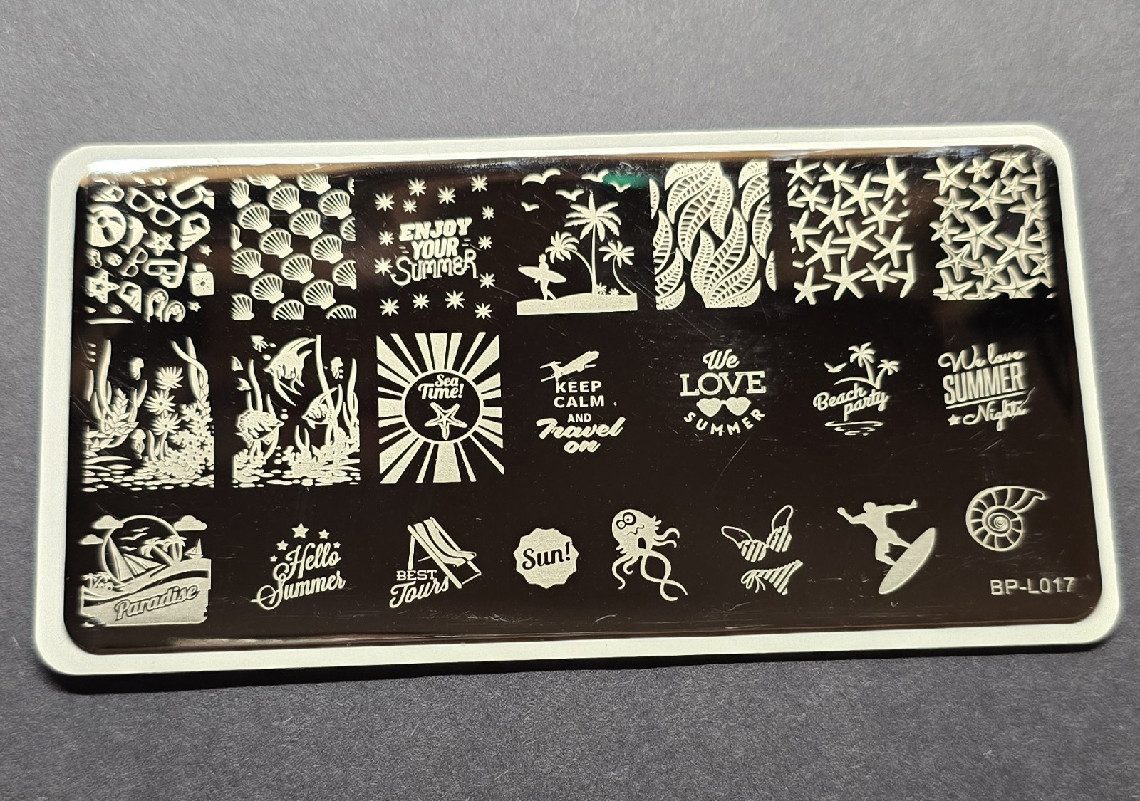 Born Pretty BPL017 BP-L017 nail stamp plate Summer Spring Beach Ocean Snorkling