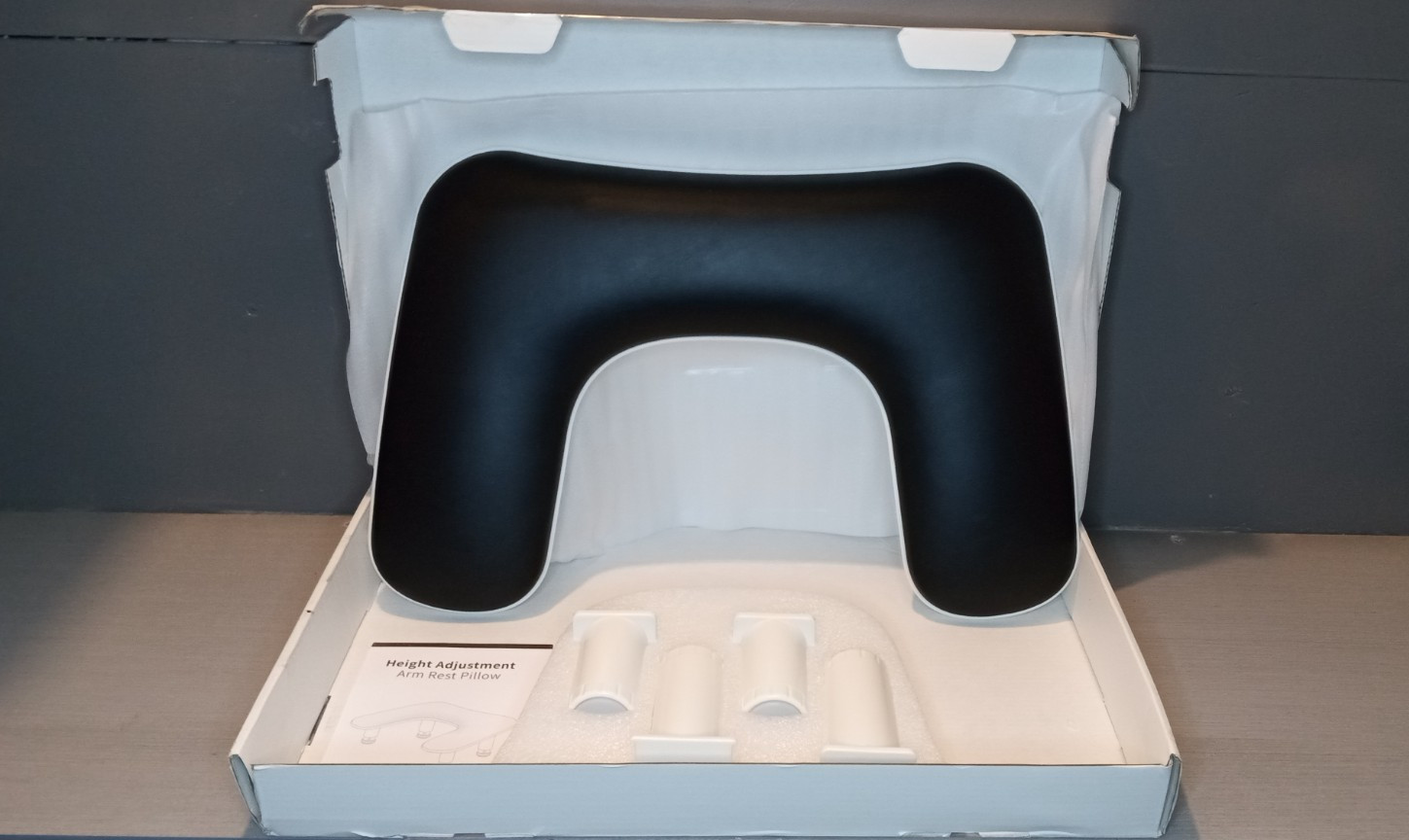 Manicure Nail Arm Rest for Hand Height Adjustable Arm Rest Pillow Black