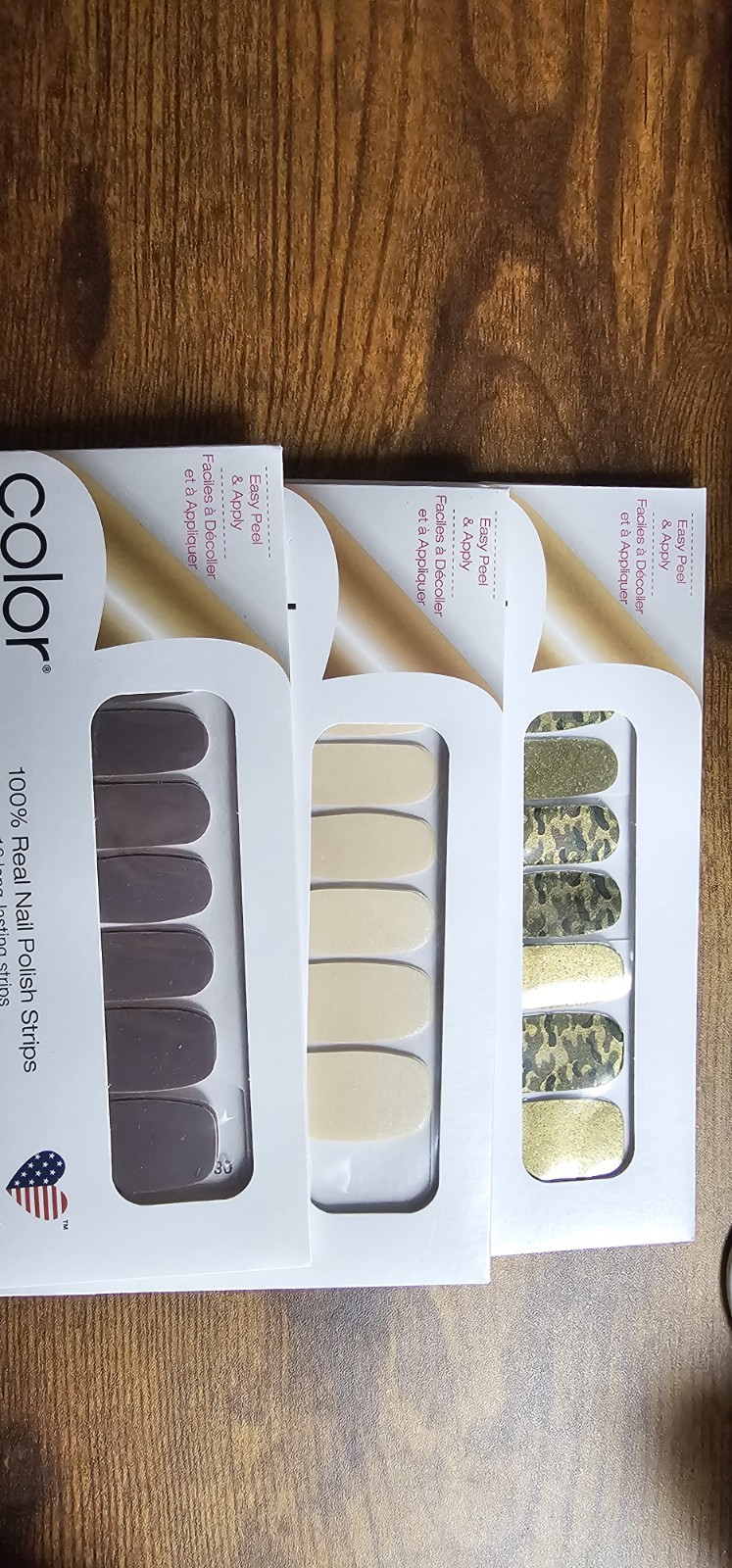 Color Street Multicolor Camouflage Glitter Self-Adhesive Nail Polish Strips Lot