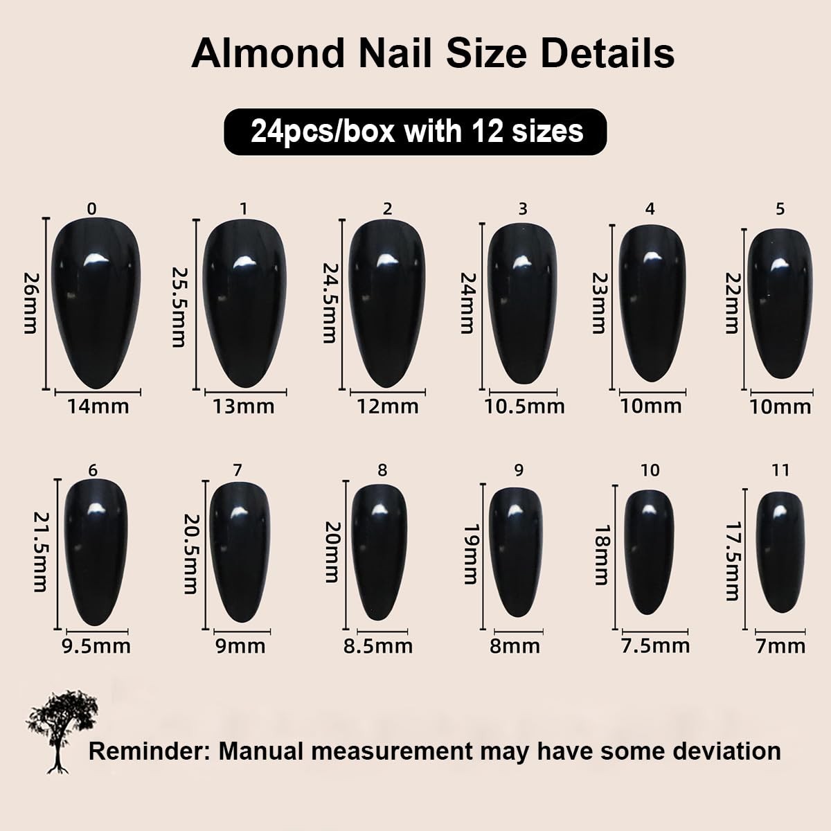 LPOODDNU Almond Red French Tip Press on Nails – Medium, red french tip star