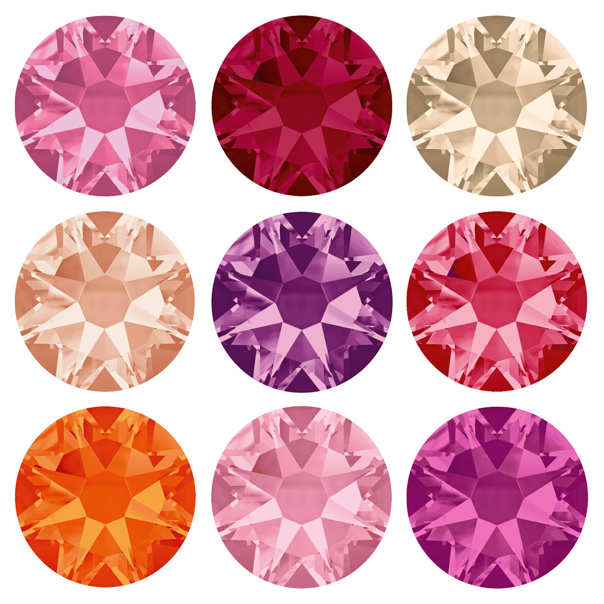 Superior PRIMERO 2058 & 2088 Flat Back Crystals No Hotfix * Many Colors & Sizes