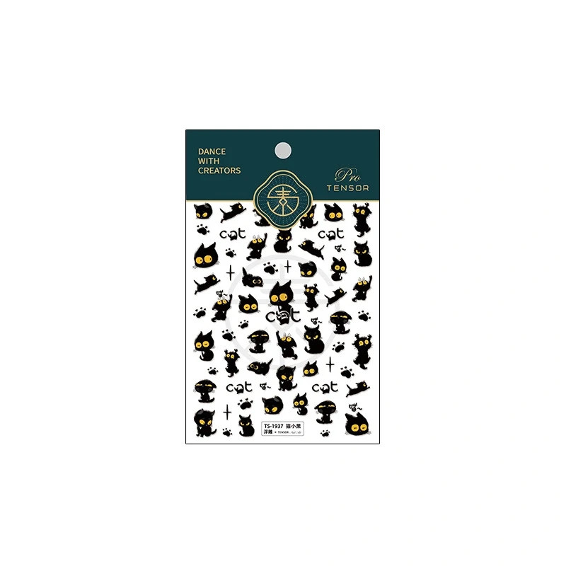 Black Cat Nail Decals (169)