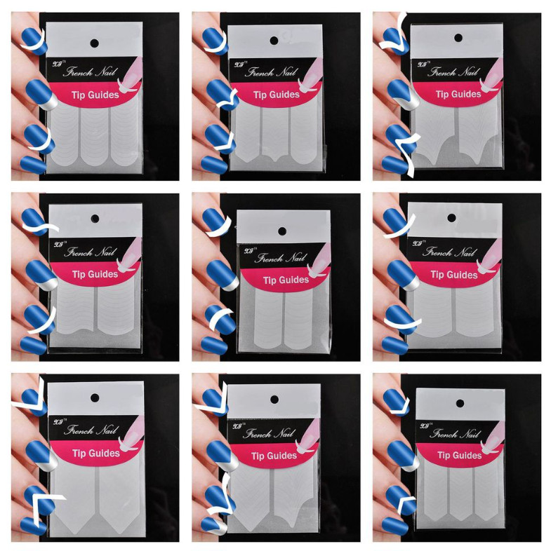 18 Styles French Tip Sticker Manicure Stripe Edge Nail Art Toe Decoration NH20