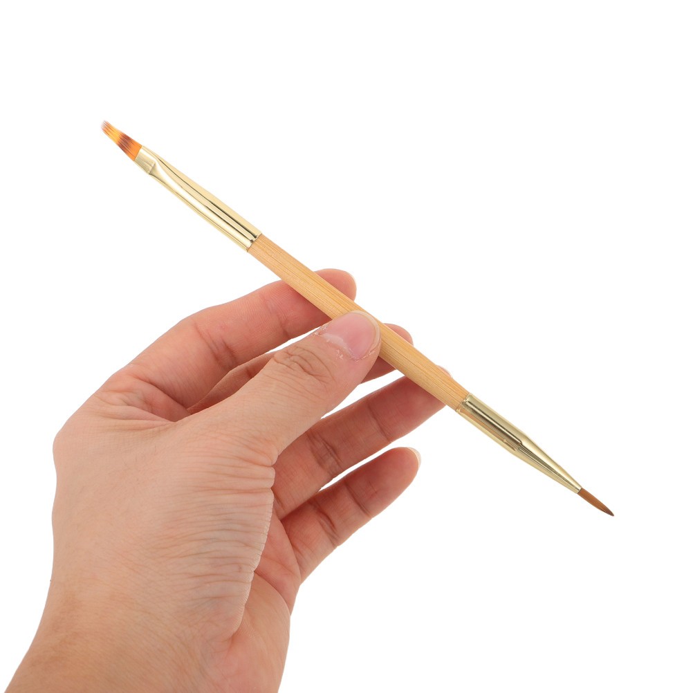 3Pcs Multi Functional Manicure Art Tools Khaki Nail Sculpting Brush Set