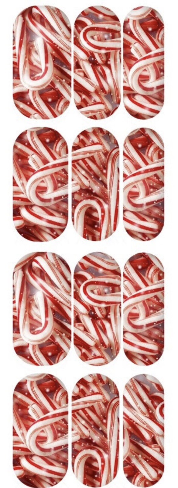 Christmas Tree Candy Cane Santa Claus Snowflakes Nail Art Decals Manicure Wraps