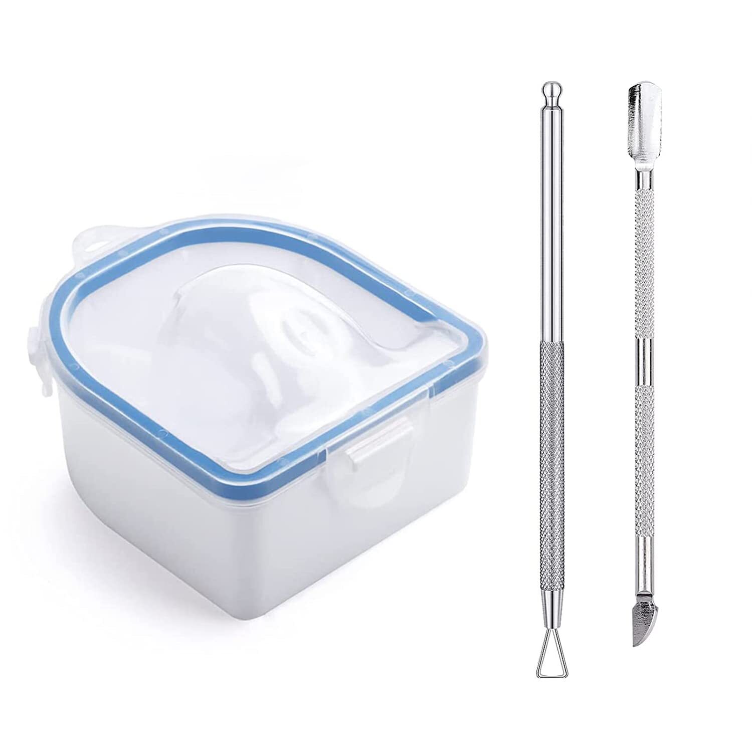 Nail Soaking Bowl Soak Off Gel Polish Remover with Nail Art Tools for Nail Spa