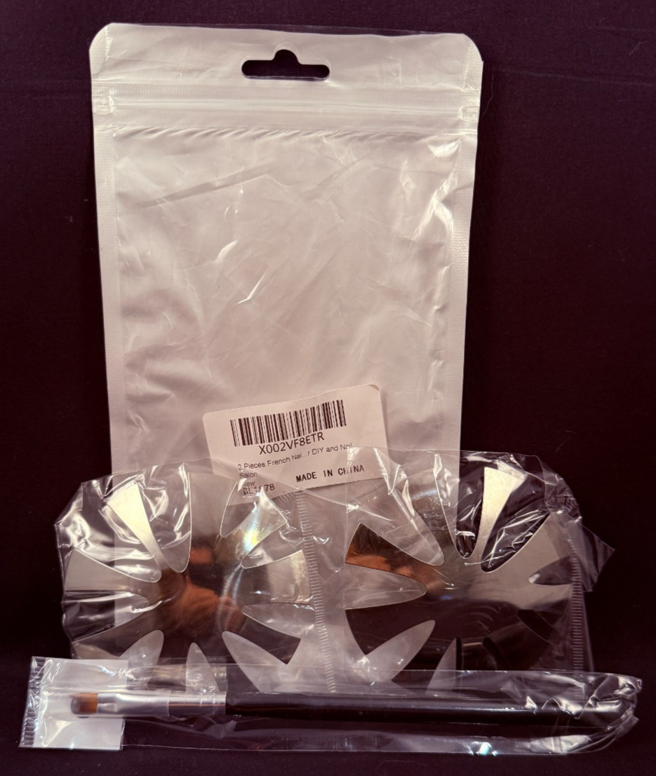 3 Pc – French Smile Line Cutters & French Acrylic Brush – DIY & Nail Salon Kit