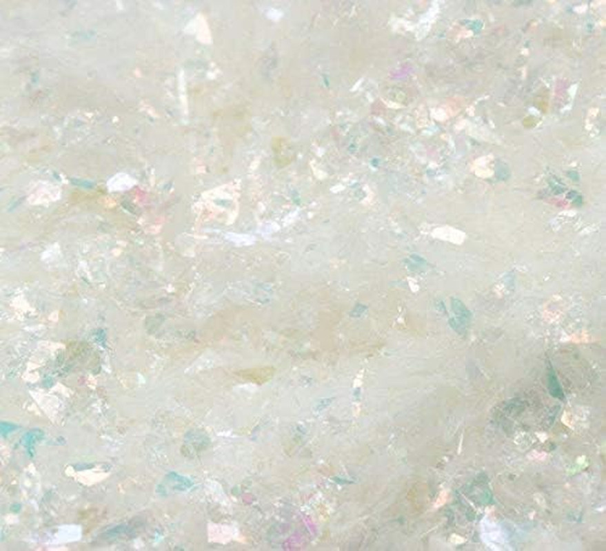 Snow White Flitter Flakes Iridescent Ice Glitter Flakes for Nail Art – Lightweig