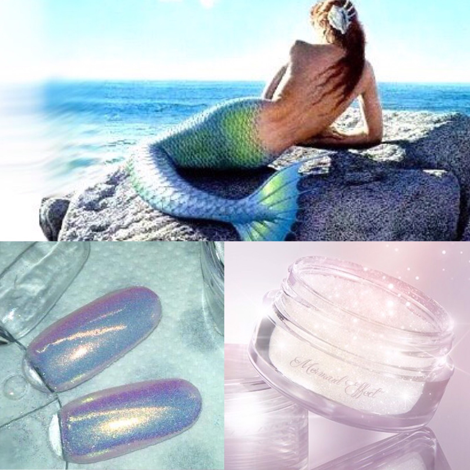 MERMAID EFFECT Pigment NAILS ART POWDER DUST IRIDESCENT Trend Glitter Mirror 5g