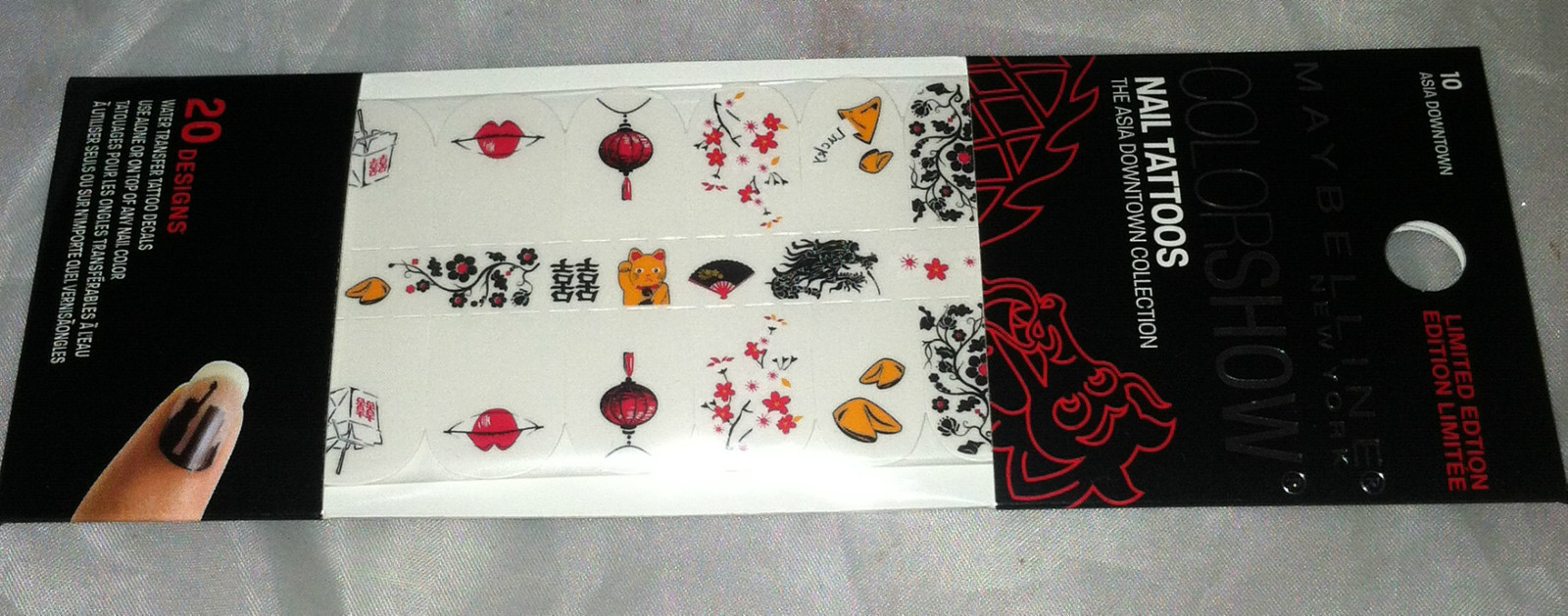 Maybelline Color Show Nail Stickers/Tattoos * 10 ASIA DOWNTOWN * Limited Edition