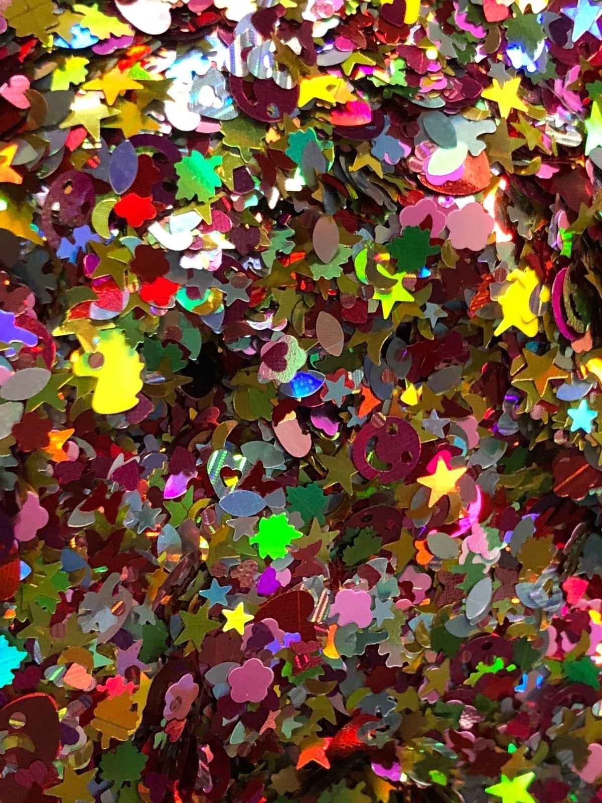 Glitter Mix THANKSGIVING laser flower happy face star heart dot butterfly USA