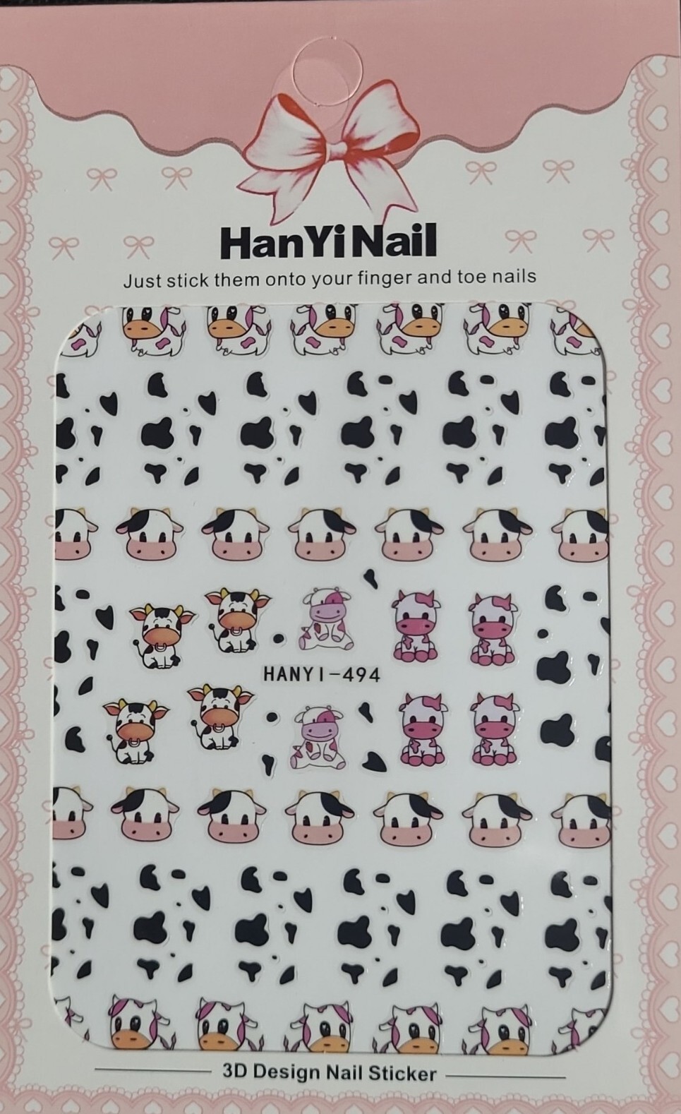 Cow Print Nail Art Stickers