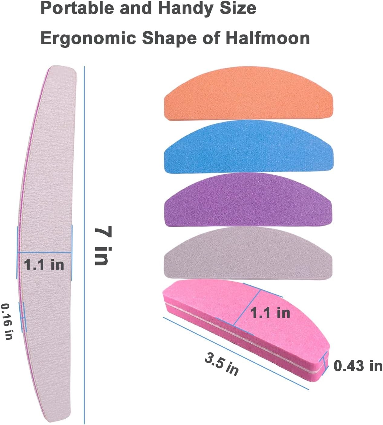 Nail File and Buffer, Buffer Blo Nail Files Double Sided 100/180 Grit