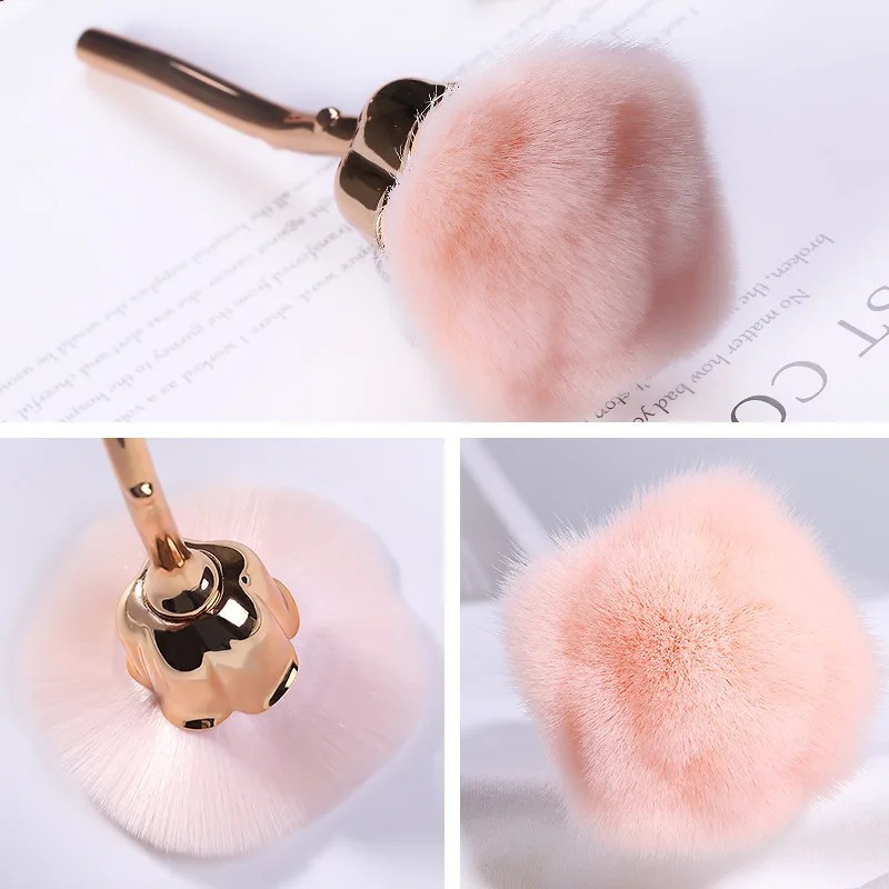 Rose Shape Nail Dust Brush Soft Manicure Cleaning Tool Gel Polish Remover