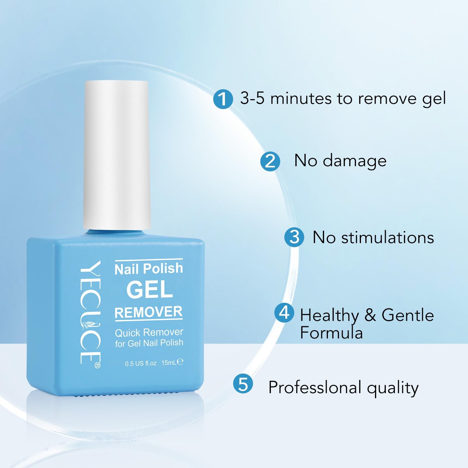 Gel Nail Polish Remover, Remover for Nails, 0.5 Fl Oz (Pack of 1)
