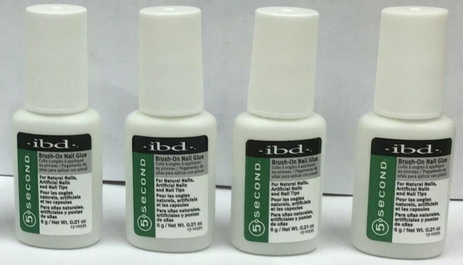 Ibd 5 Second Brush On Nail Glue 527006 / Treatments by IBD (Pack of 4)