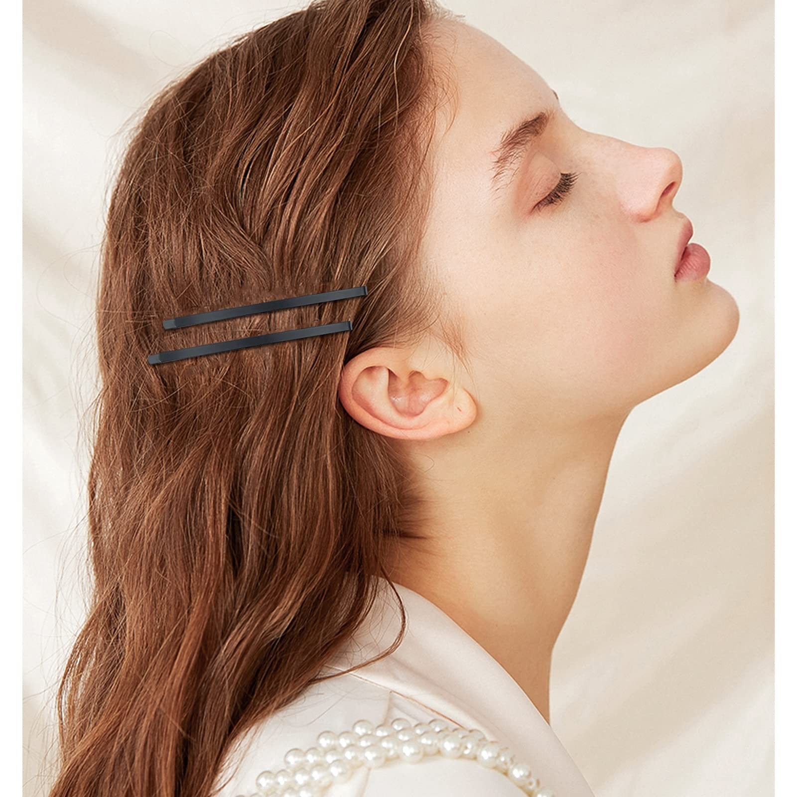 50 Black Jumbo Bobby Pins, 3.34 Inch Metal 1 Count (Pack of 50), 3.34″