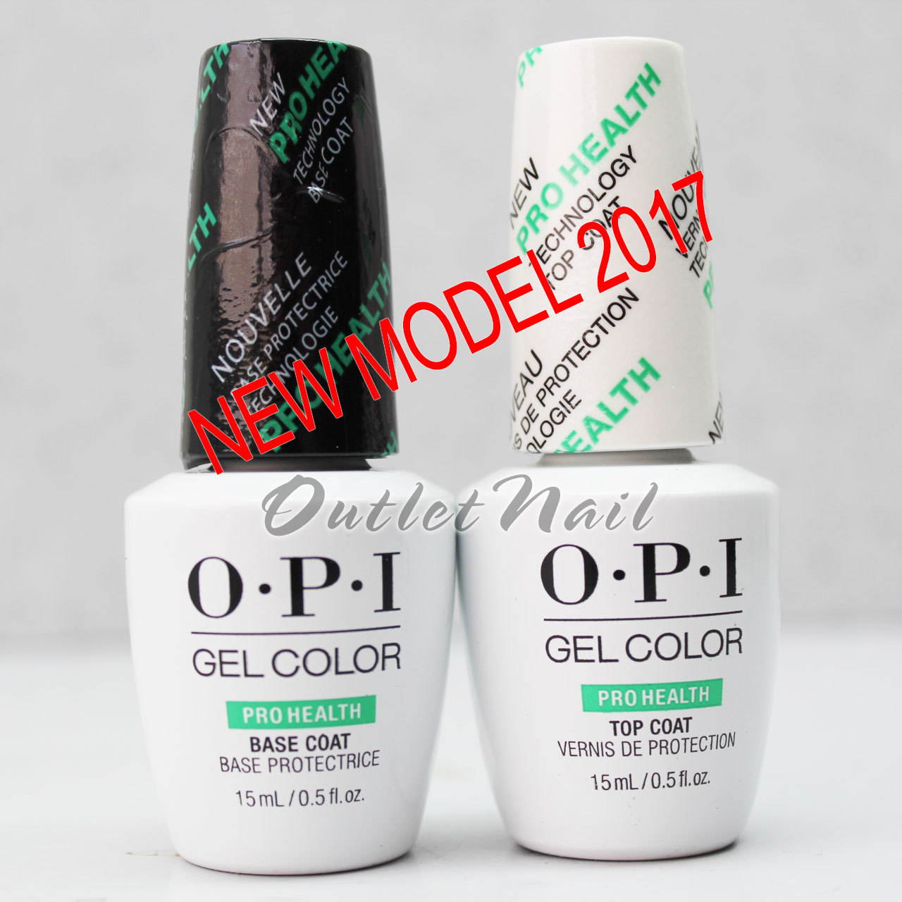OPI GelColor PRO HEALTH BASE ✽ TOP ✽ BASE +TOP COAT 0.5oz 15ml DUO Set FREE SHIP
