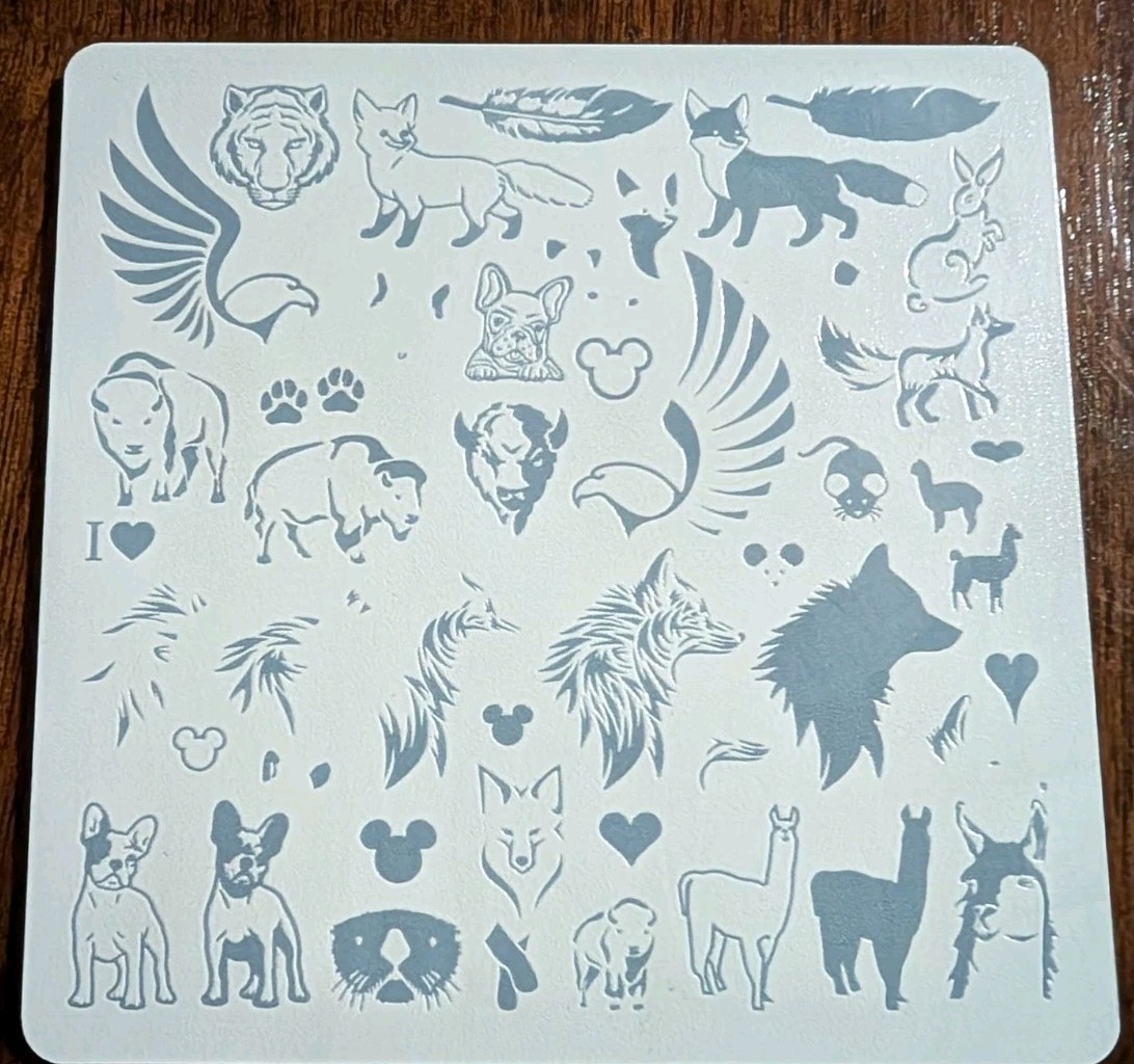 Nail Stamping Plates Bundle Lot Acrylic Animals Nature Designs Nail Art Set Rare
