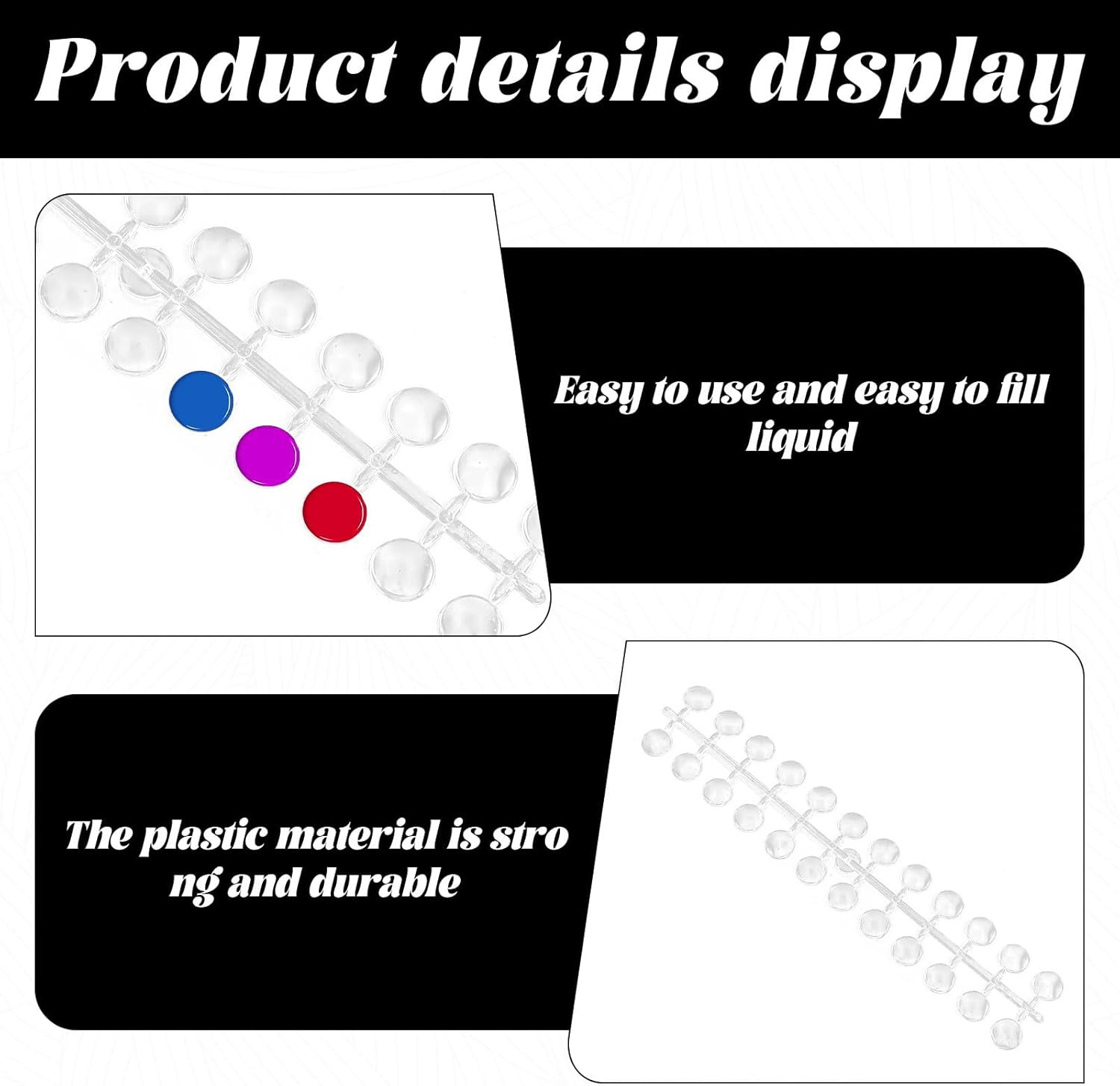 Nail Colour Display, 240 Pcs Clear Nail Swatches, round Nail Art Color Display C