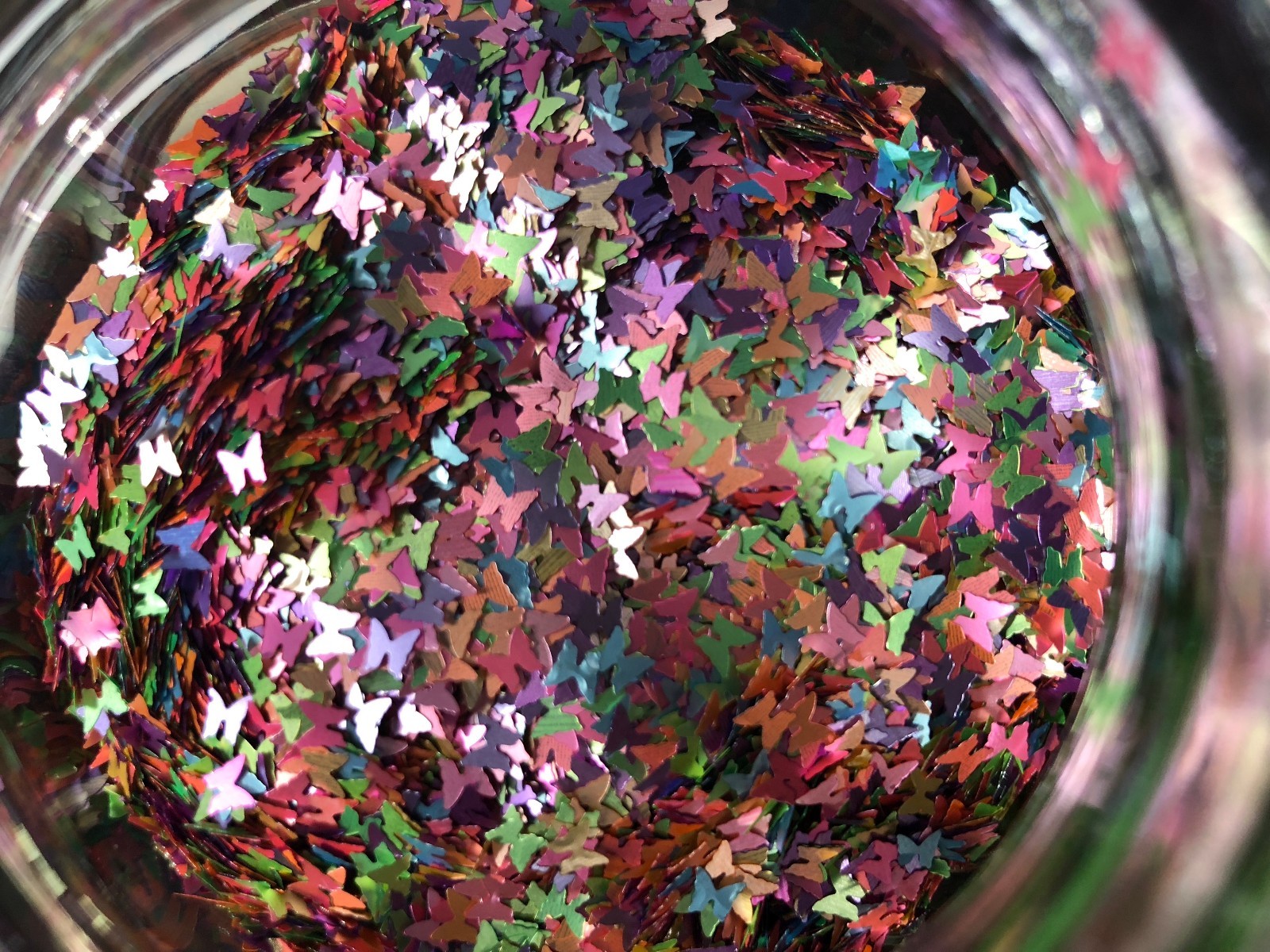 Metallic Pastel Pearlescent Butterfly Glitter Nail Art Solvent Resistant