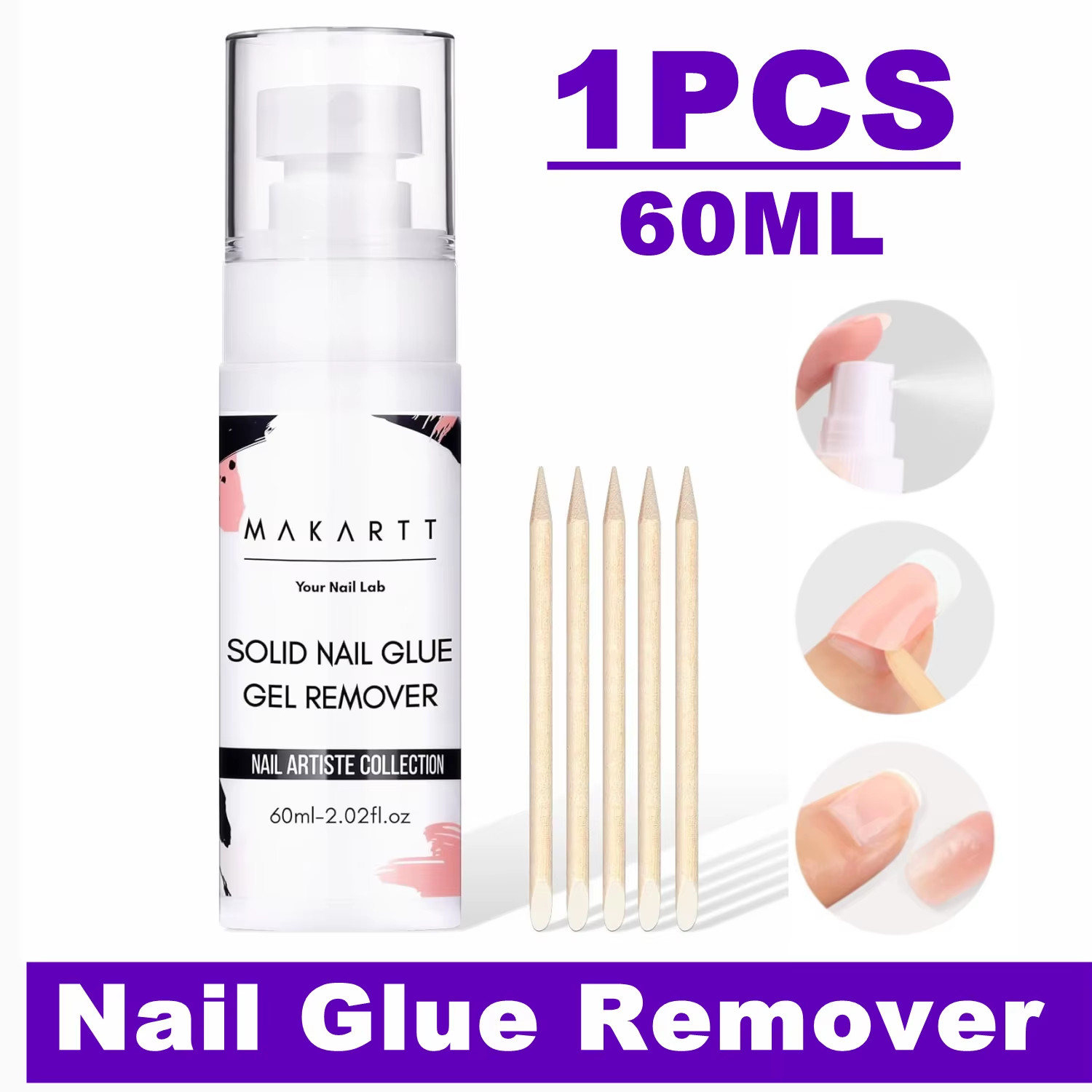 Solid Nail Gel for Acrylic Nail Tips Glue Gel Curing Needed UV Cured for Press o