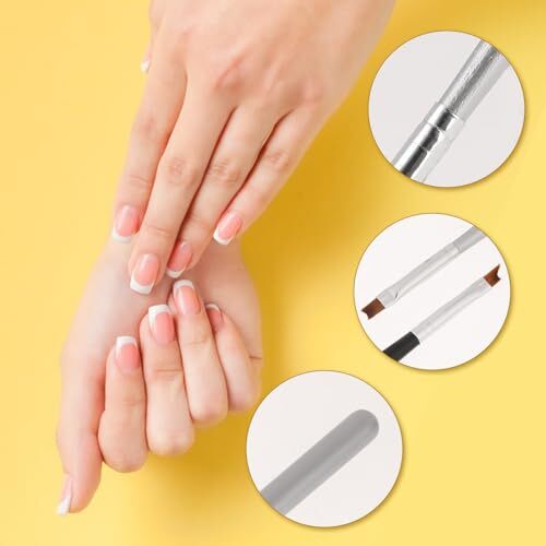 Oblique Head Nail Brushes Moon Shape French Brush French Tip Nail Brushes Set