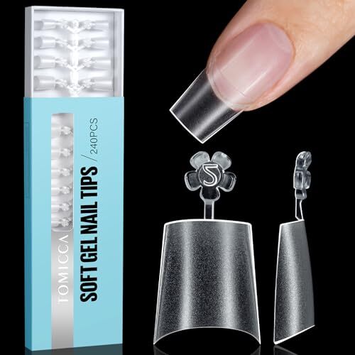 Short Coffin Nail Tips, Acrylic Nails Half Cover 240Pcs short coffin nail tips