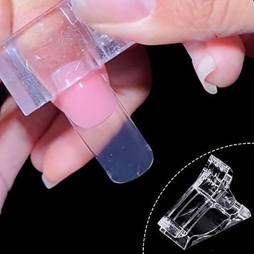 10 Nail Tips Clip Clamps for Poly Nail Gel Quick Building Extension Builder Tool