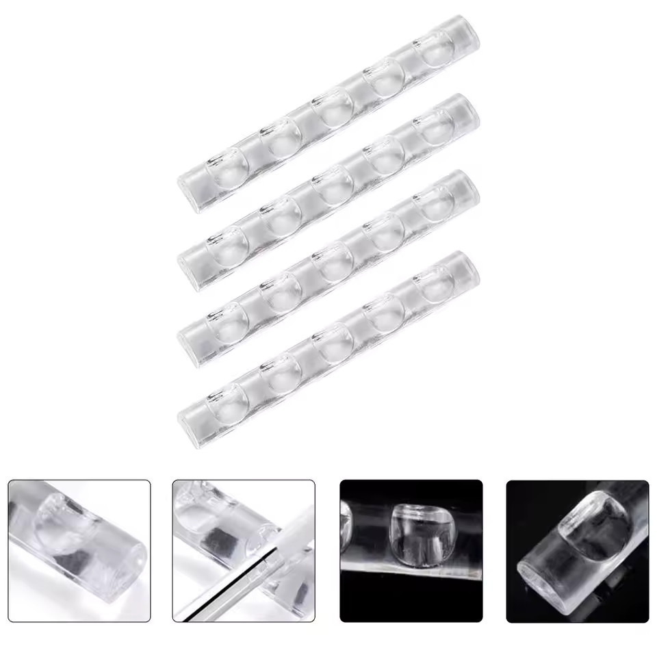 4PCS Nail Art Pen Holder – 5-Groove Acrylic Brush Stand for Salon & Home