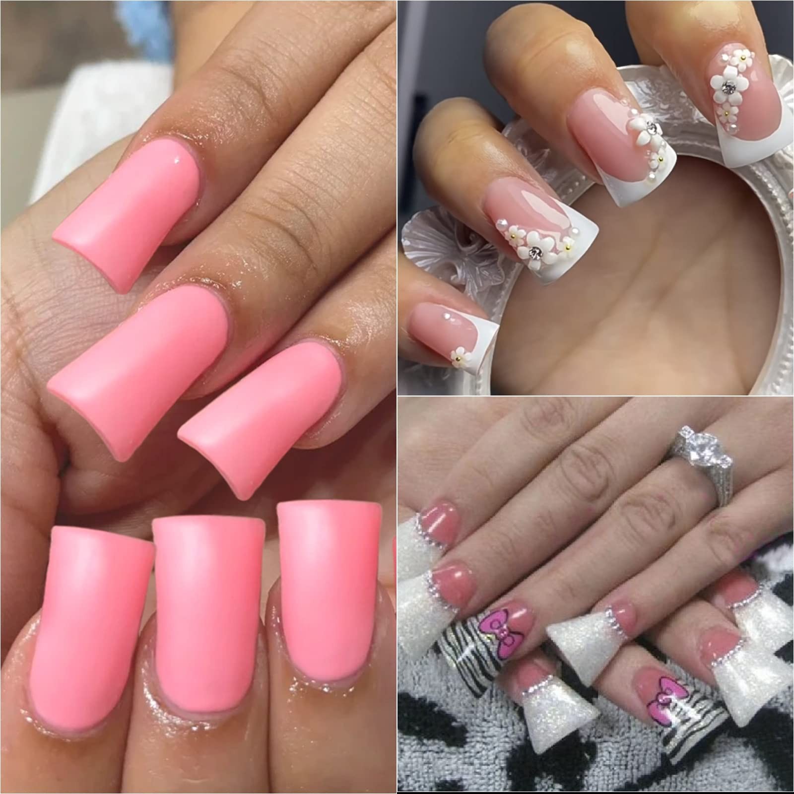 500 pcs Duck Feet Style Nail Tips Wide French False Nail Tips Acrylic Nail