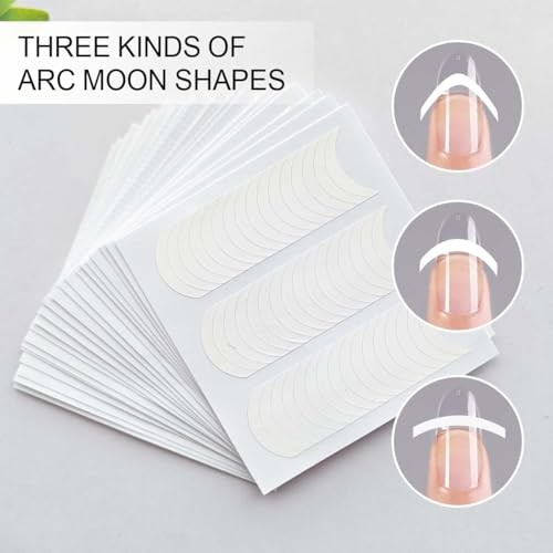 French Manicure Strips,French Tip Nail Stickers for Nails Art Style-14