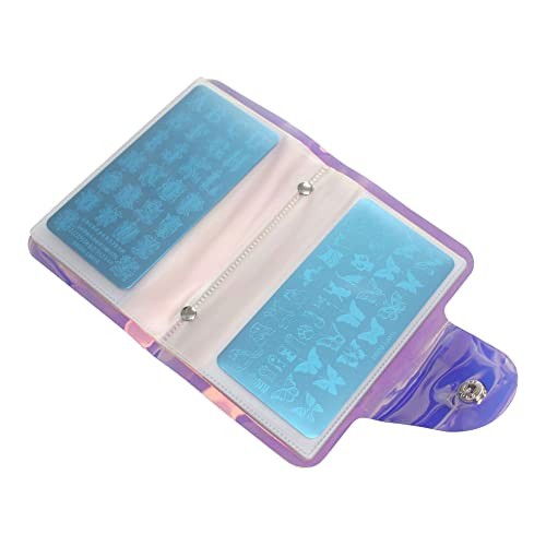 Nail Art Stamp Plate Collection 20 Solts Pink Color Image Plate A-Purple