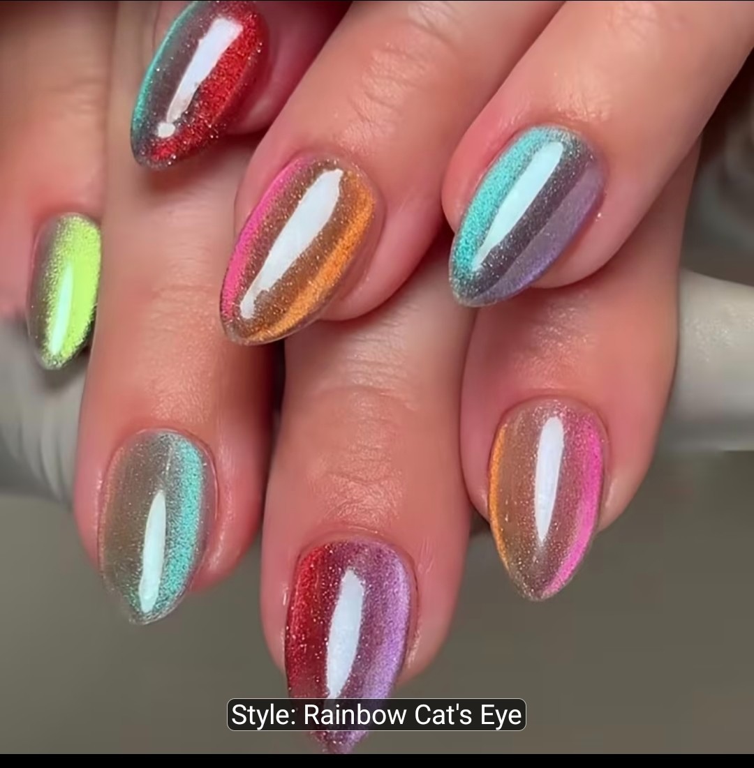 Multi-color fake nails Excellent Quality (count of 30) includes nail glue