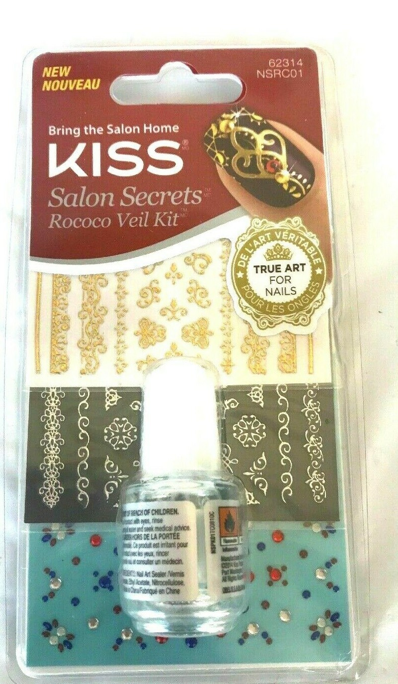 KISS Salon Secrets Rococo Veil Kit True Art For Nails new