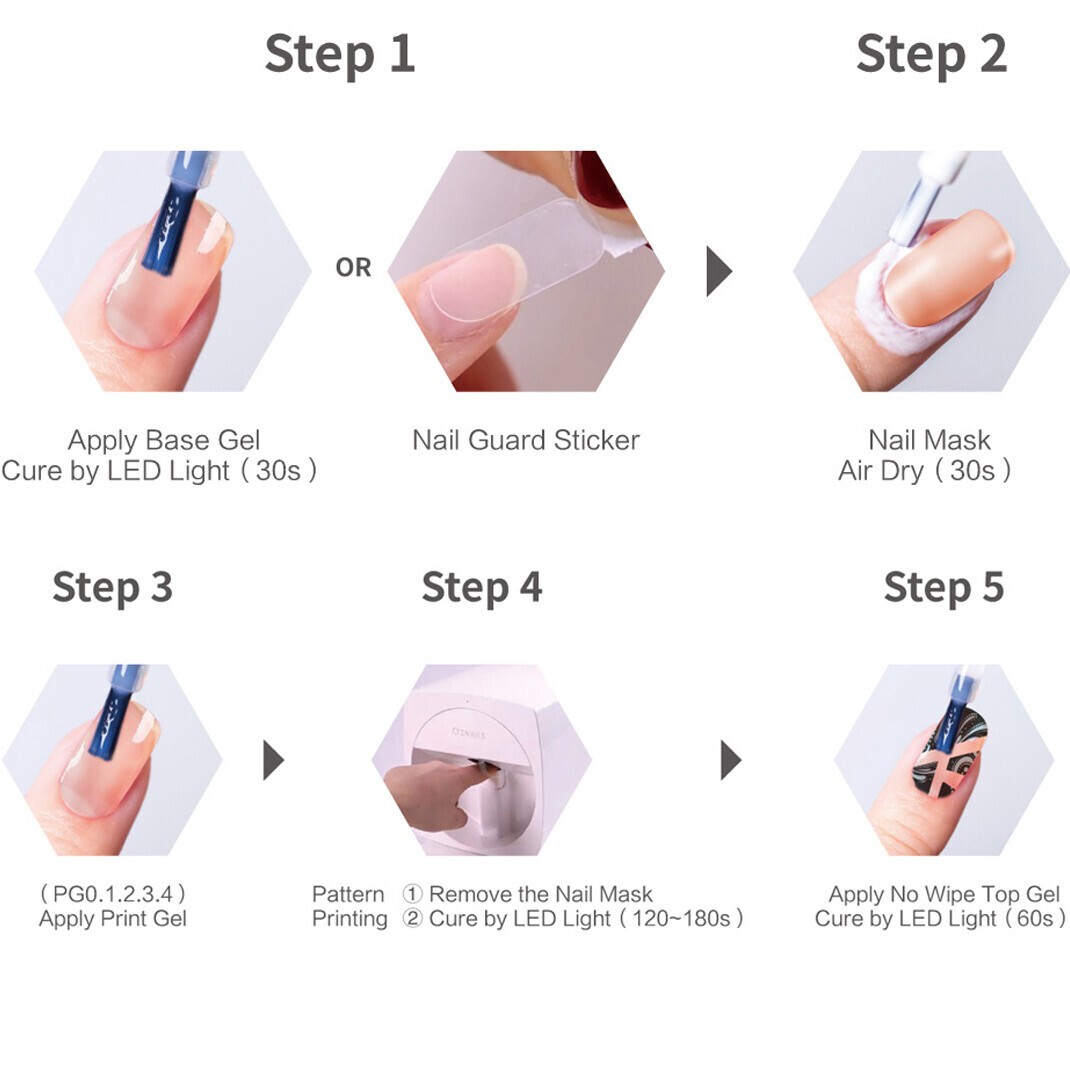 DIY Portable 3D Nail Printer Smart Mobile Art Nail Printer Machine Nail File