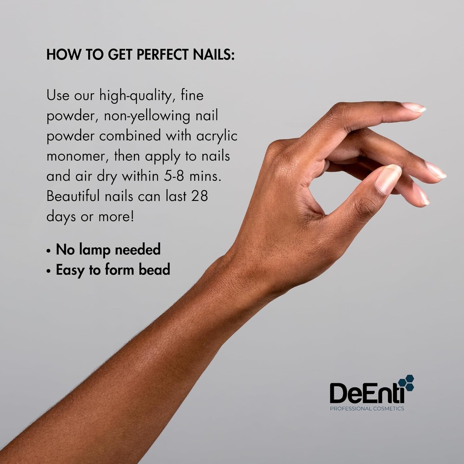 DeEnti 2oz Cover Pink Acrylic Nail Powder Dip – Salon Quality for Home Manicures