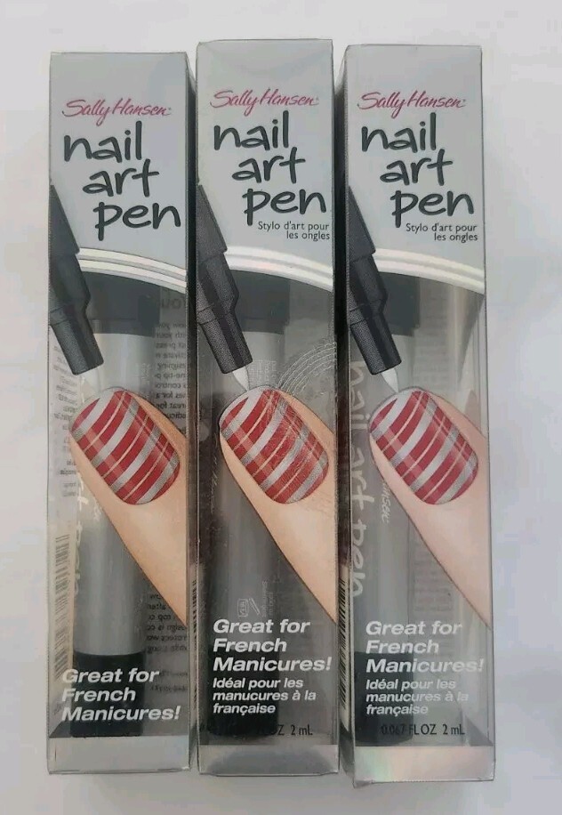 3X Sally Hansen Nail Art Pens 07 Silver
