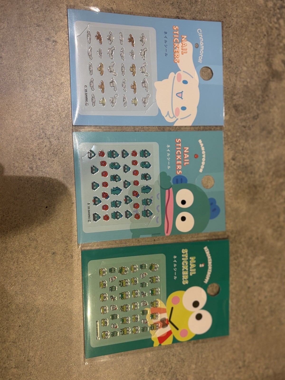 Sanrio Nail Sticker Set 9 Types Hello Kitty Kuromi My Melody Cinnamoroll Japan
