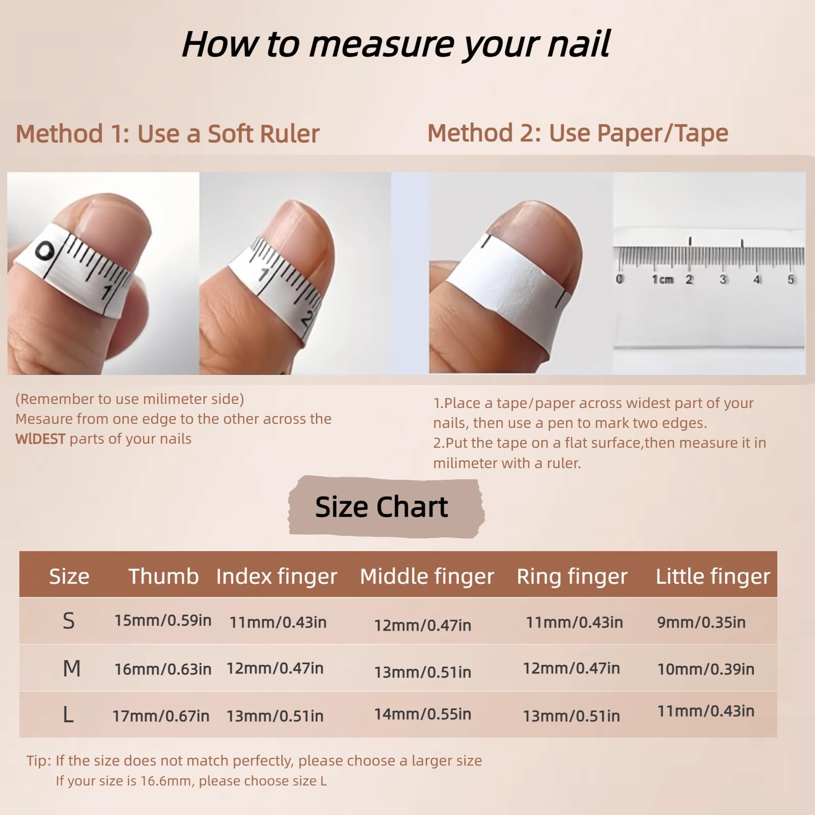 Almond Press on Nails Medium – 10pcs 3D Handmade Press on Nail French Tip Sty…