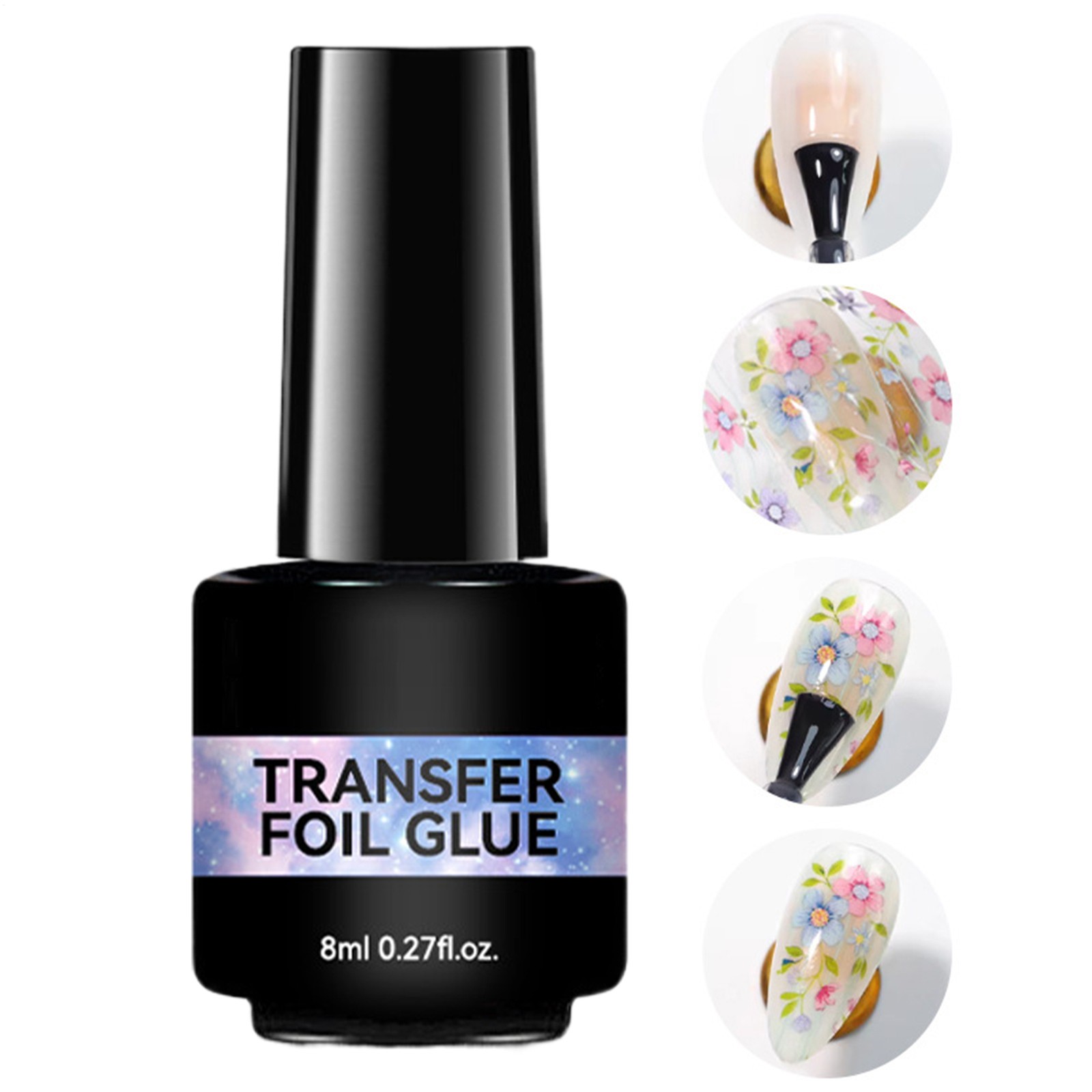 `Nail Art Foil Glue Gel 8ml UV Lamp Needed Adhesion Transfer Gel Starry Strong