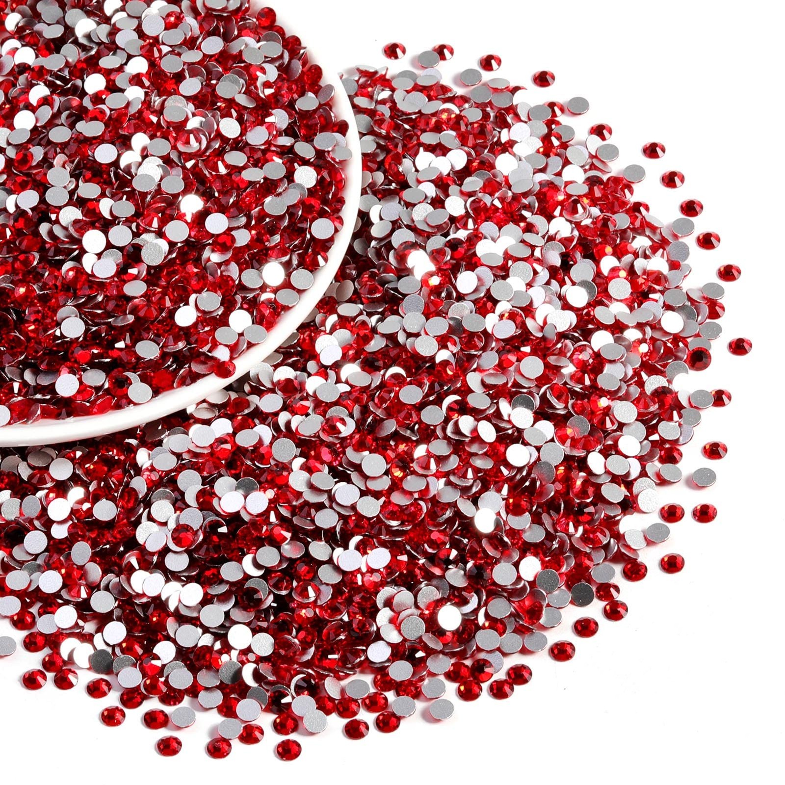 Flatback Rhinestones Bulk,14400pcs Red Rhinestones for Crafts Clothes DIY Dec…