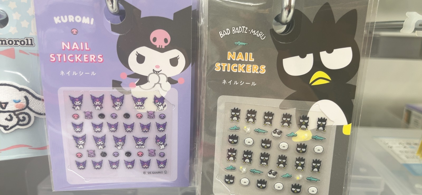 Sanrio Nail Stickers Set Kuromi & Bad Badtz-Maru Japan Limited Kawaii Art
