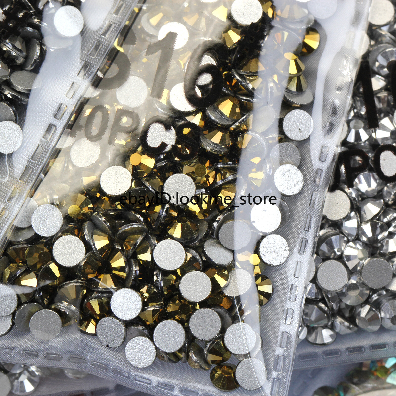 1440pcs 4mm (ss16) Crystal Glass Rhinestones Flatback Gems Nail Art Crafts Decor